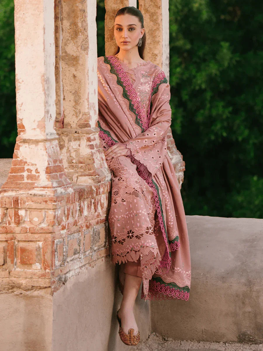 Bin Ilyas Gulabi Baagh Luxury Lawn Embroidered Collection 152 A - 3 Pieces Lawn - Zainabjees