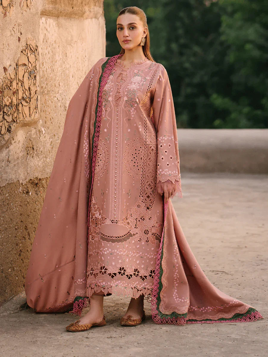 Bin Ilyas Gulabi Baagh Luxury Lawn Embroidered Collection 152 A - 3 Pieces Lawn - Zainabjees