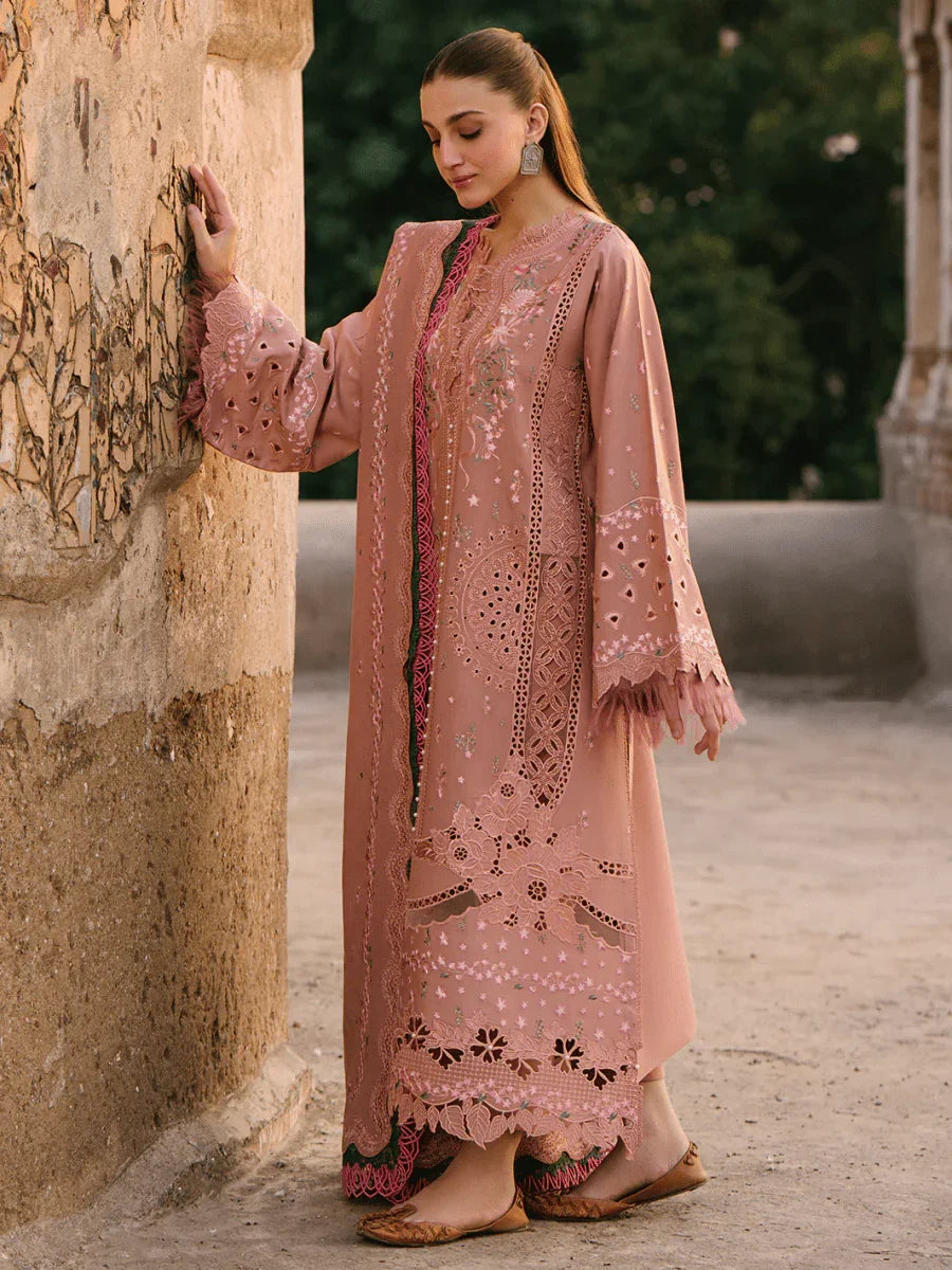 Bin Ilyas Gulabi Baagh Luxury Lawn Embroidered Collection 152 A - 3 Pieces Lawn - Zainabjees