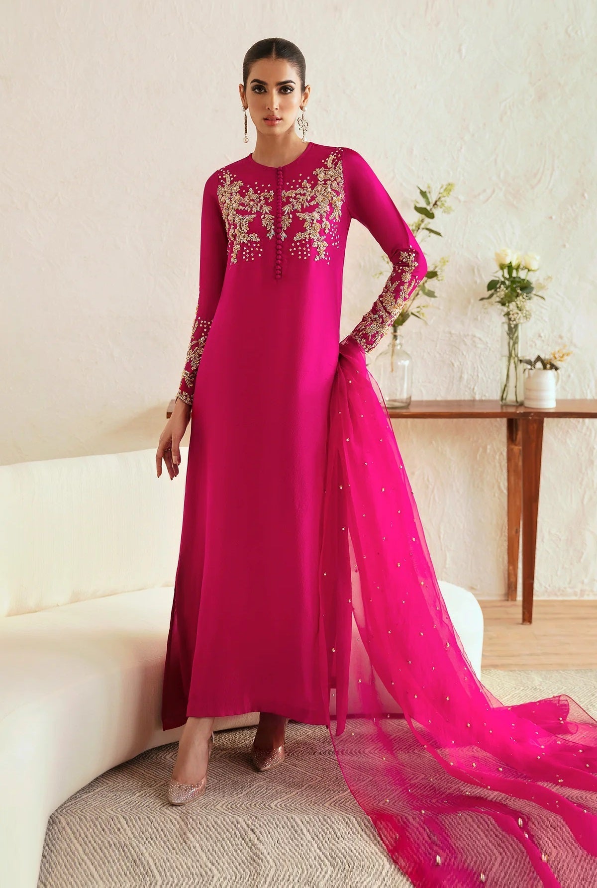 Kanwal Malik Luxury Raw Silk Unstitched 3 Piece - Myra