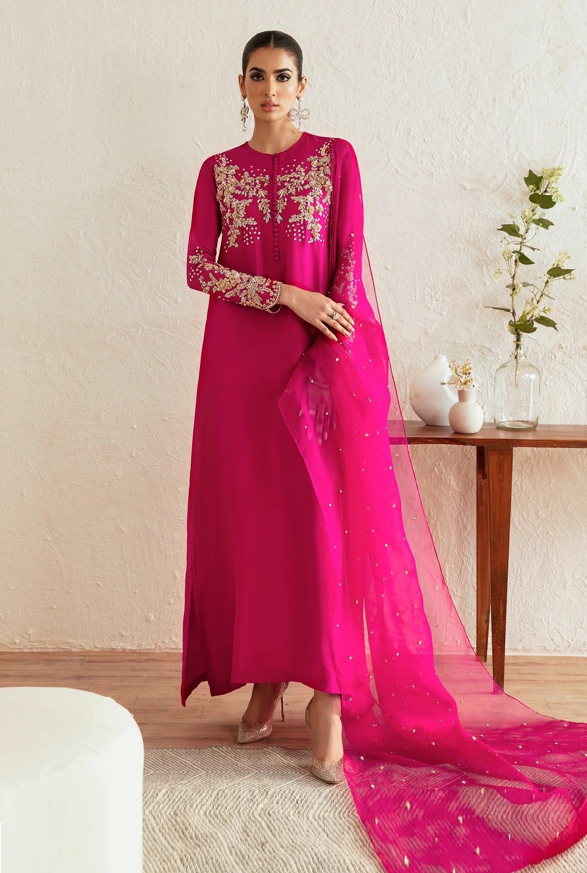 Kanwal Malik Luxury Raw Silk Unstitched 3 Piece - Myra