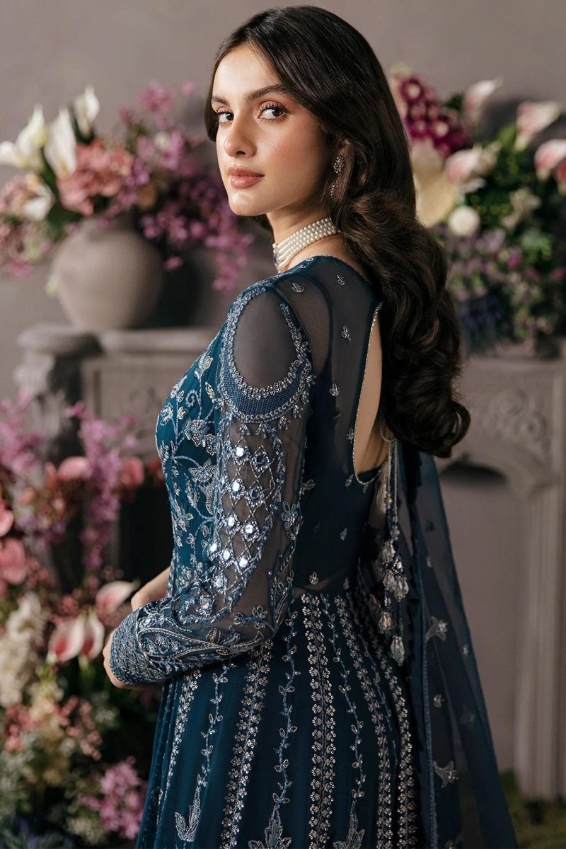 Afrozeh La Fuchsia Formals Unstitched 3 Pieces Yale Organza Embroidered Collection - 3 Pieces Organza - Zainabjees