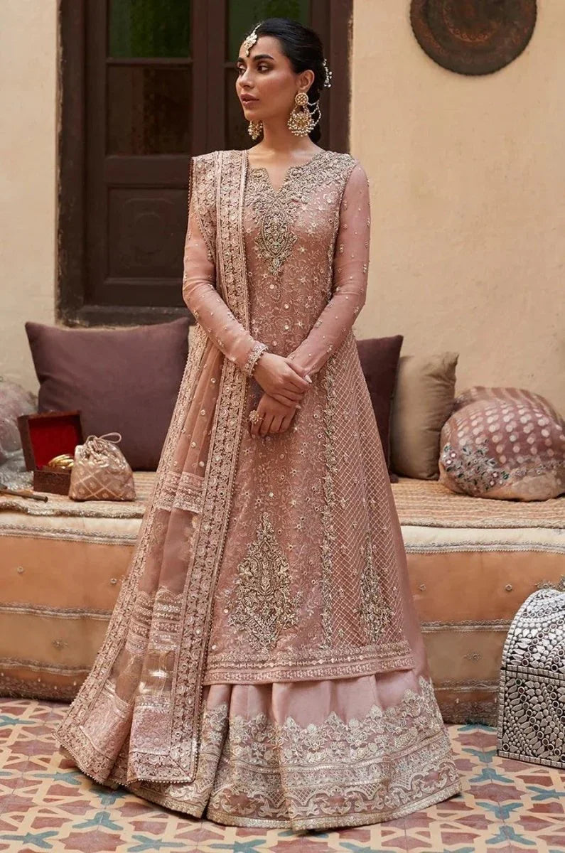 Faiza Saqlain Formals - Zeena Pure Chiffon Embroidered 3 Pieces Unstitched - 3 Pieces Organza - Zainabjees