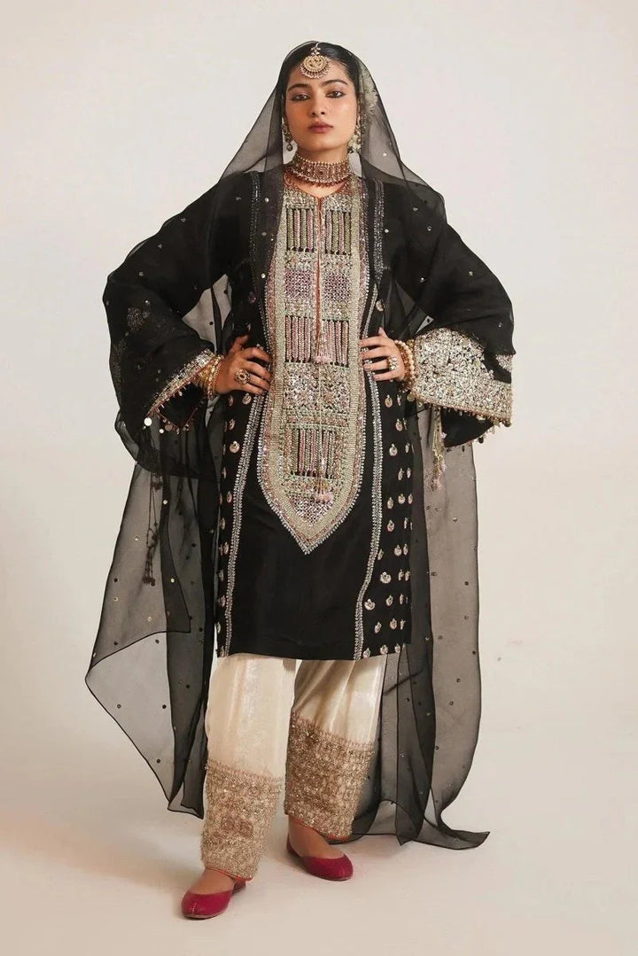 Hussain Rehar Raw Silk 3 Piece Unstitched ZEPHYR - 3 Pieces Raw Silk - Zainabjees