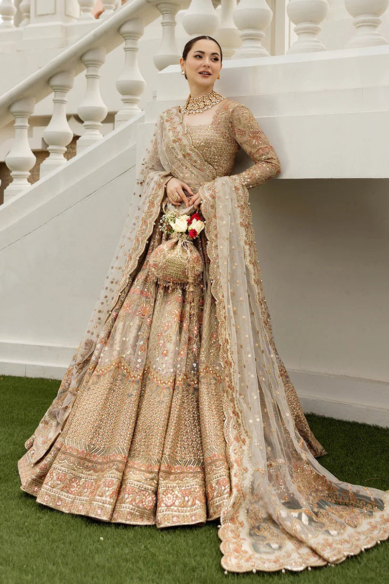 Faiza Saqlain Jemina - Luxury Net Embroidered 3 Piece Unstitched