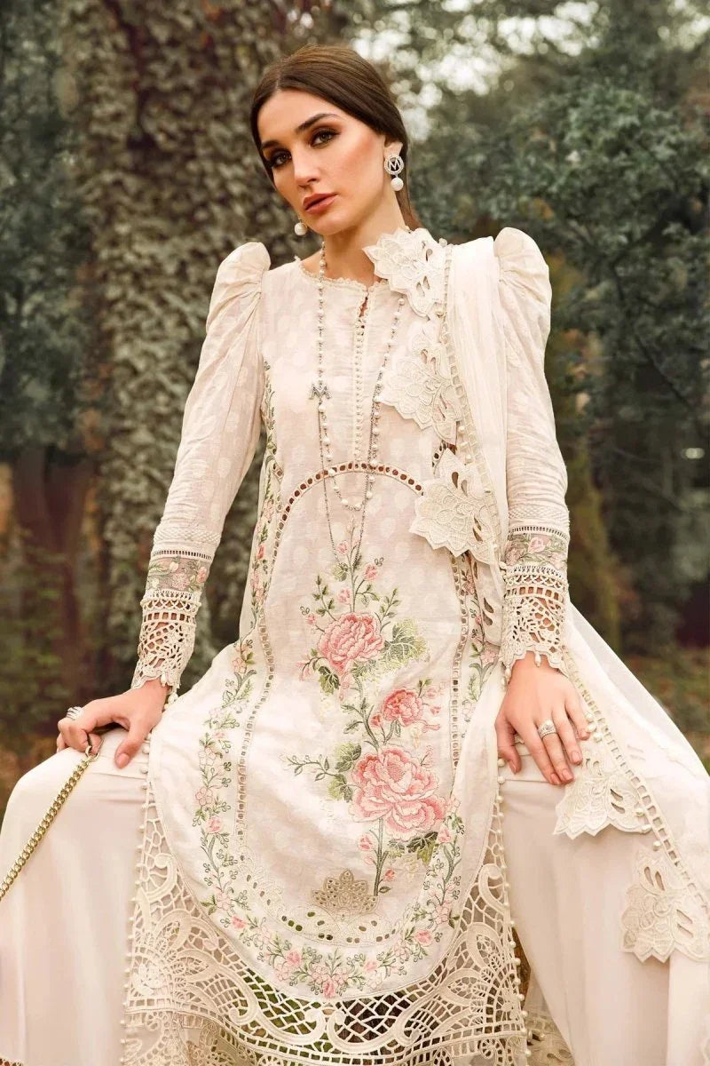 Maria.B Lawn Embroidered Unstitched 3 Piece D - 2302 - A - 3 Pieces Lawn - Zainabjees