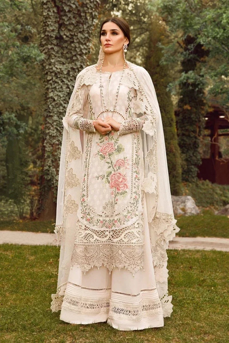 Maria.B Lawn Embroidered Unstitched 3 Piece D - 2302 - A - 3 Pieces Lawn - Zainabjees