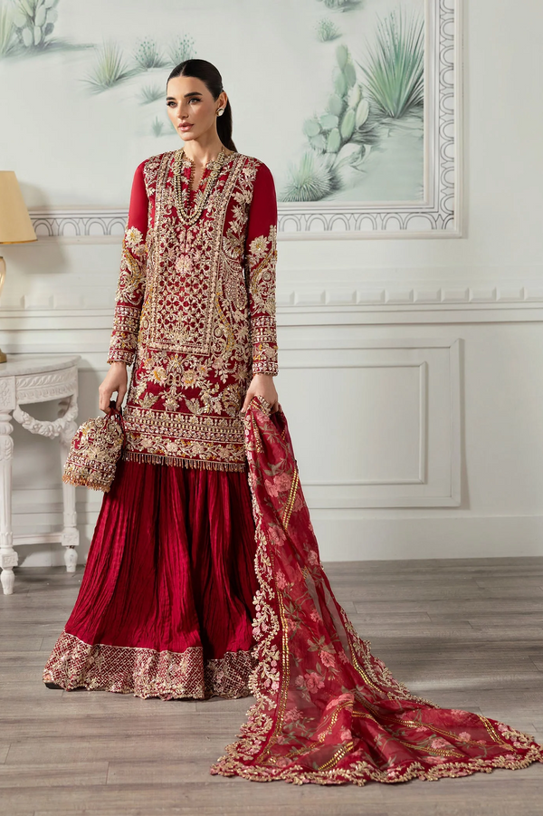 Crimson X Saira Shakira Embroidered Organza Suit 3 Piece Artisan Story