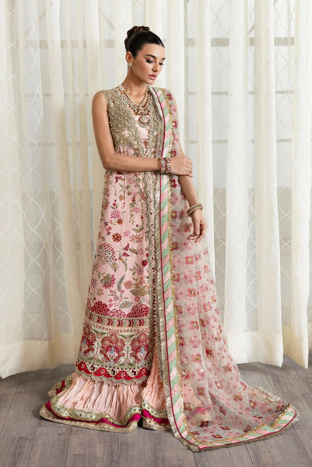 Crimson Luxury Raw Silk 3 Piece Unstitched Crystal Chinoiserie