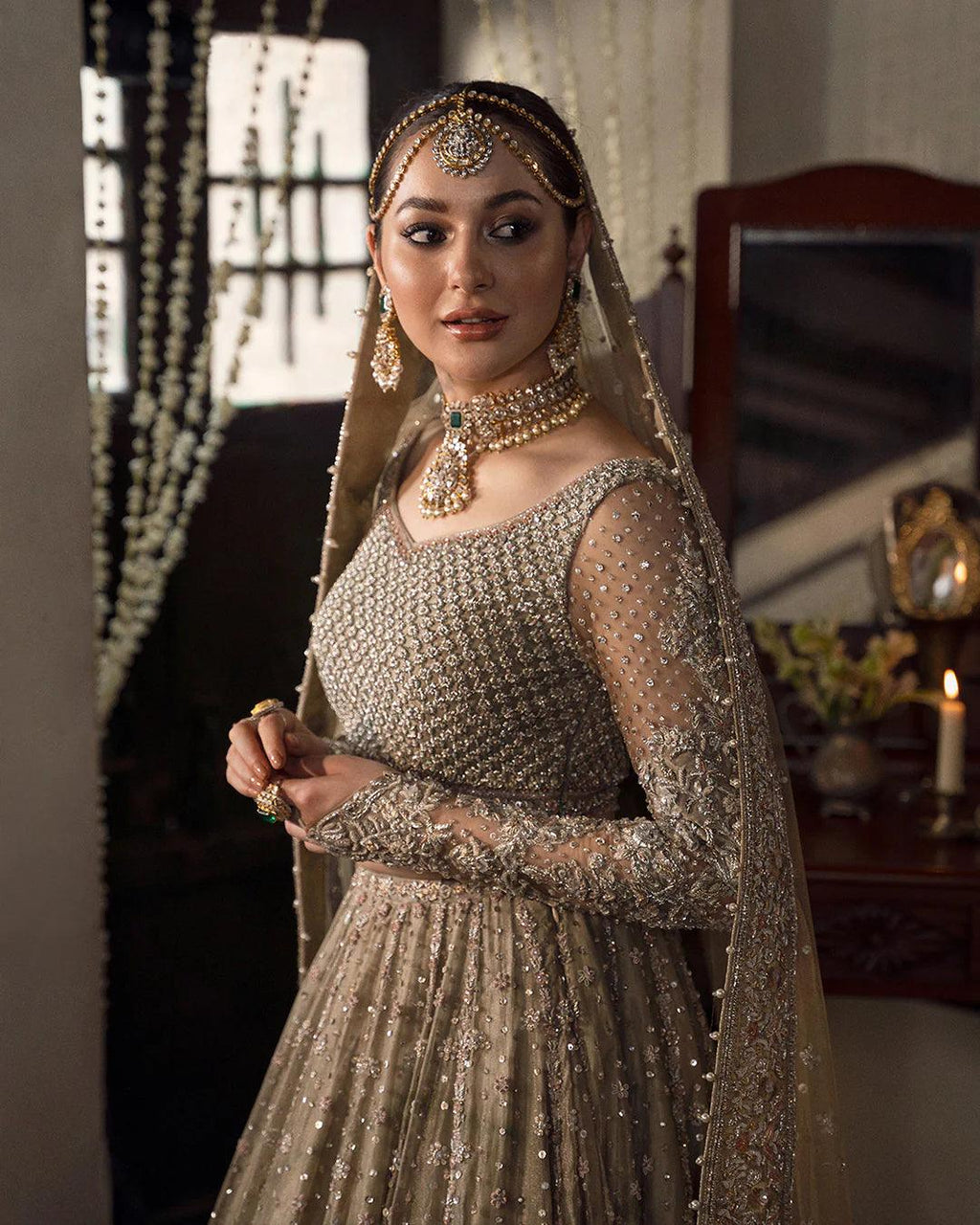 Faiza Saqlain Wedding Couture Net Embroidered 3 Pc Unstitched Collection MAH
