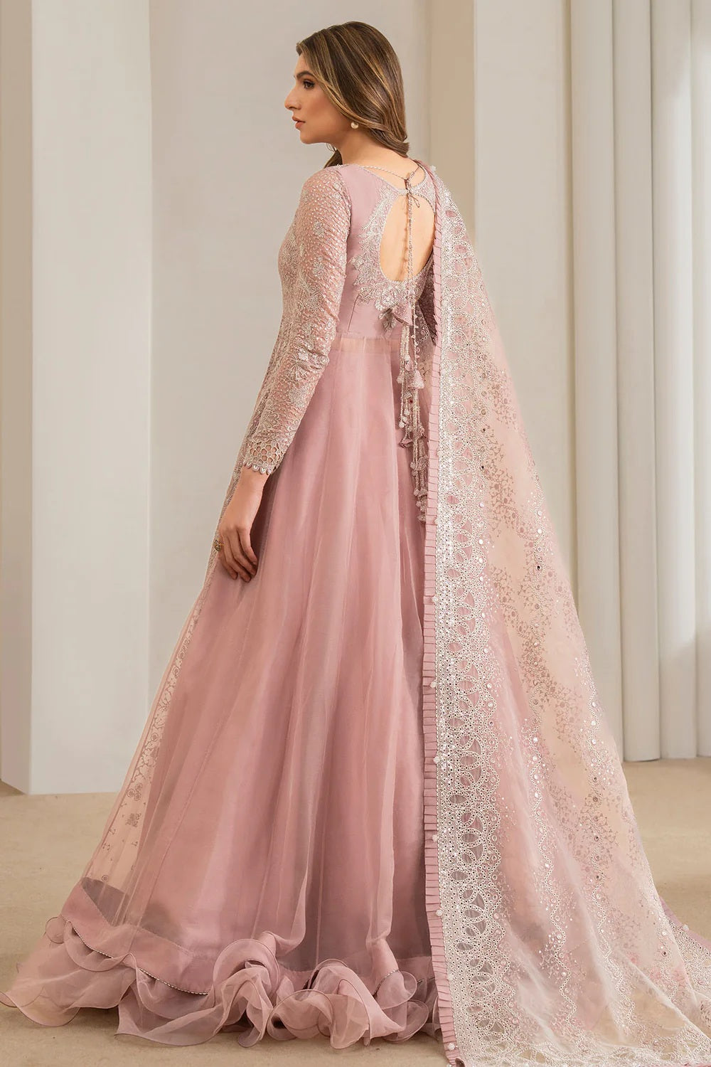 Jazmin Wedding Formal Net Embroidered Unstitched 3Pc Suit UC-3024