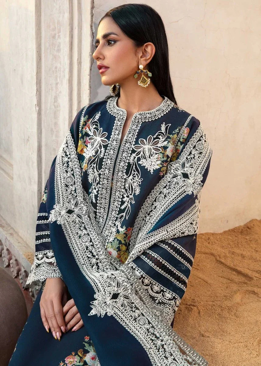 Crimson Luxury Lawn Embroidered Collection Unstitched Marori Tales - CRWP 2B - 3 Pieces Lawn - Zainabjees