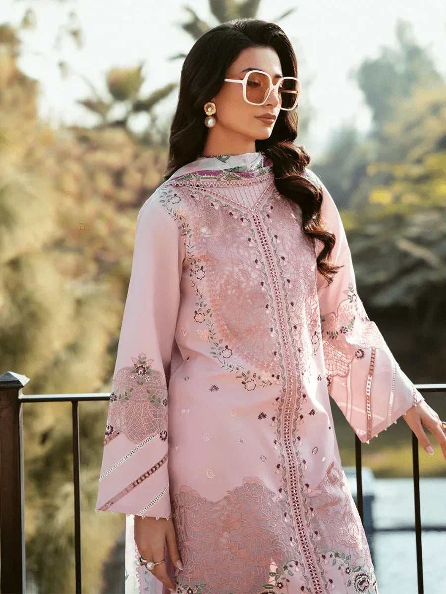 Bin Ilyas Luxury Lawn Embroidered 3 Pc Unstitched Collection 313 - B KAYRA - 3 Pieces Lawn - Zainabjees