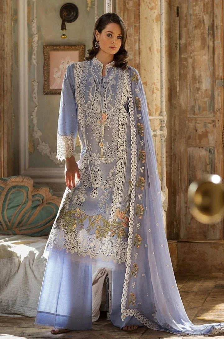 Sobia Nazir Luxury Lawn Chiken Kari Unstitched VITAL Embroidered Collection 1 - B - 3 Pieces Lawn - Zainabjees