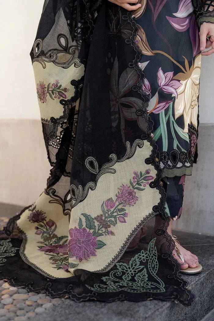 Baroque Luxury Lawn Embroidered 3 Piece Unstitched SF - 4090 - 3 Pieces Lawn - Zainabjees
