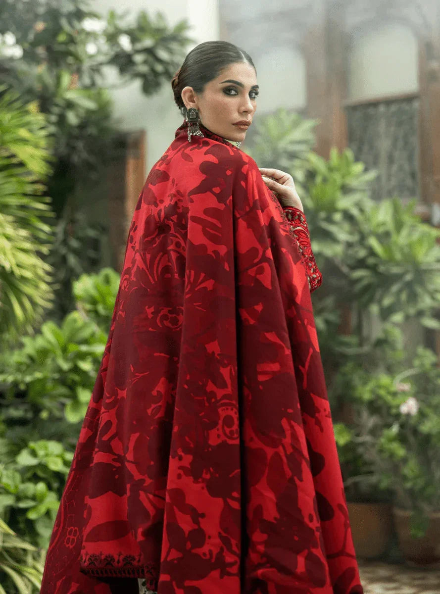 Zainab Chottani Embroidered Herringbone Unstitched 3Pc Suit D - 04 Zemestan - 3 Pieces Lawn - Zainabjees