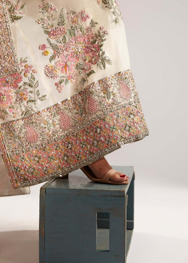 Hussain Rehar Organza Embroidered Unstitched 3 Piece Euru - 3 Pieces Organza - Zainabjees