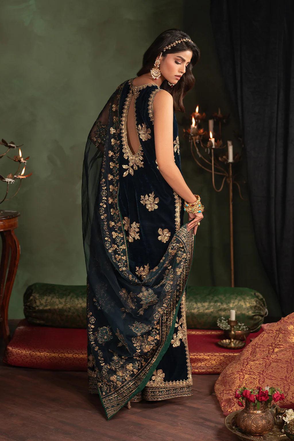 Iznik Luxury 9000 Micro Velvet Unstitched Embroidered Suits IV - 51 - 3 pieces Velvet - Zainabjees