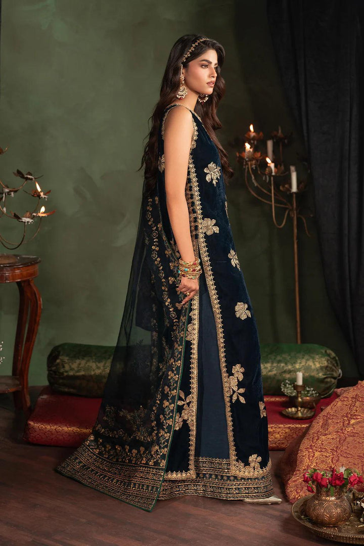 Iznik Luxury 9000 Micro Velvet Unstitched Embroidered Suits IV - 51 - 3 pieces Velvet - Zainabjees