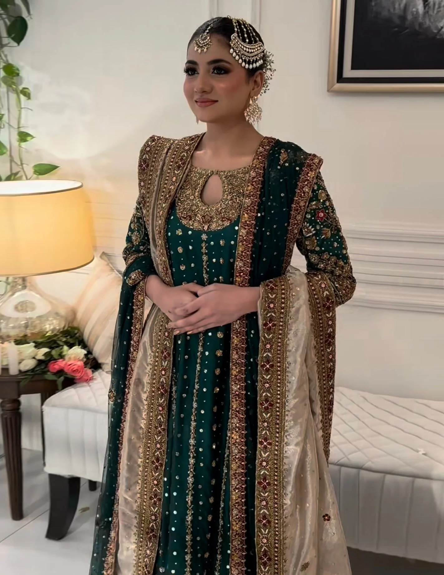 Haris Shakeel Luxury Raw Silk Hand Emblishment Collection Mehru