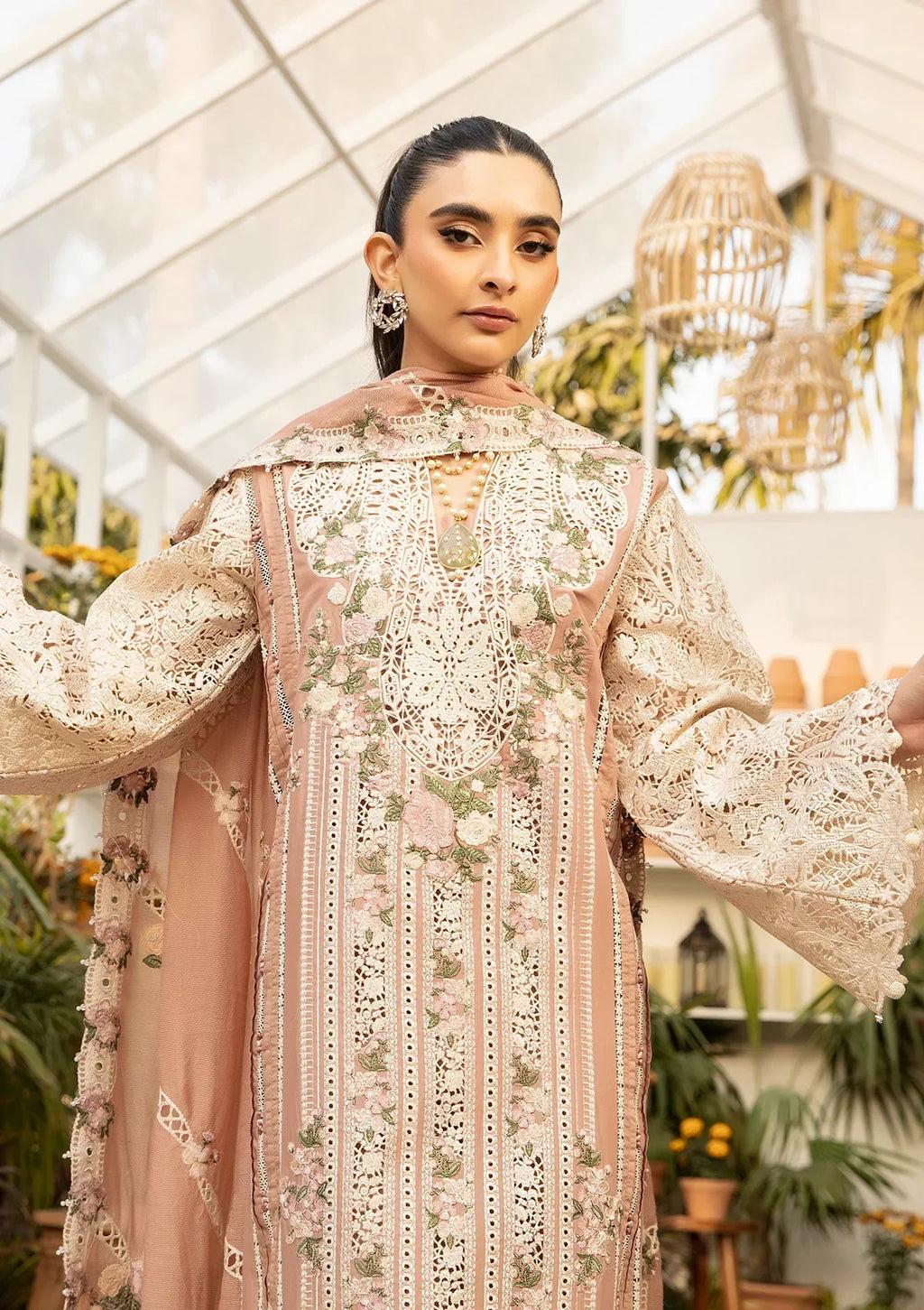 Elaf Luxury Embroidered Lawn Collection Unstitched 3Pc ELM - 12 SHAHANA - 3 Pieces Lawn - Zainabjees