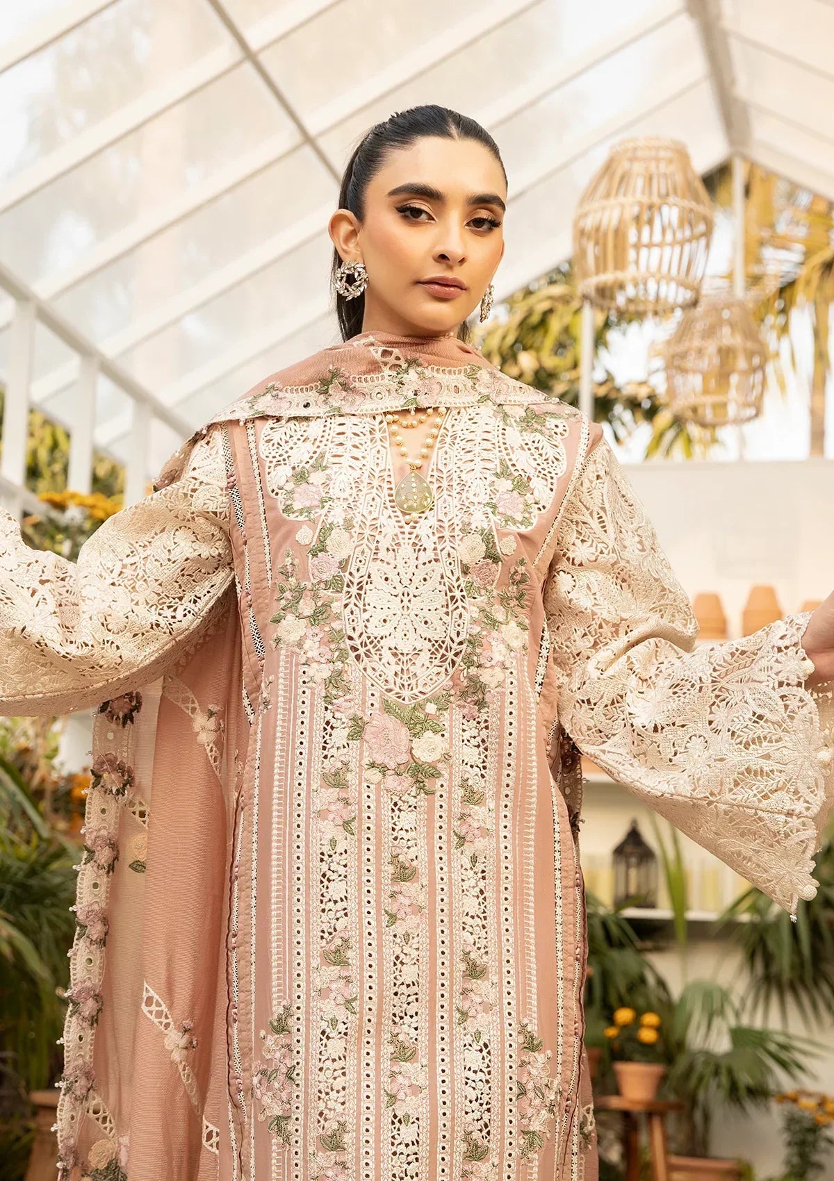 Elaf Luxury Embroidered Lawn Collection Unstitched 3Pc ELM - 12 SHAHANA - 3 Pieces Lawn - Zainabjees