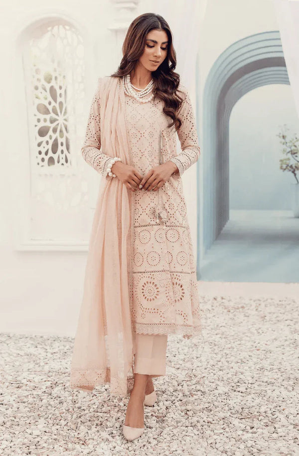 Sabeen Abbas Luxury Lawn Embroidered 3 Pc Chiken Kari Collection ELLIE - 3 Pieces Lawn - Zainabjees