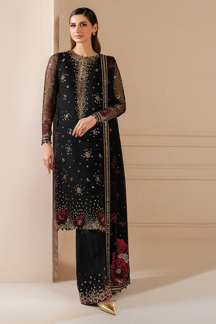 Jazmin Luxury Chiffon Embroidered 3 Pc Collection Unstitched UC - 3070 - 3 Pieces Chiffon - Zainabjees