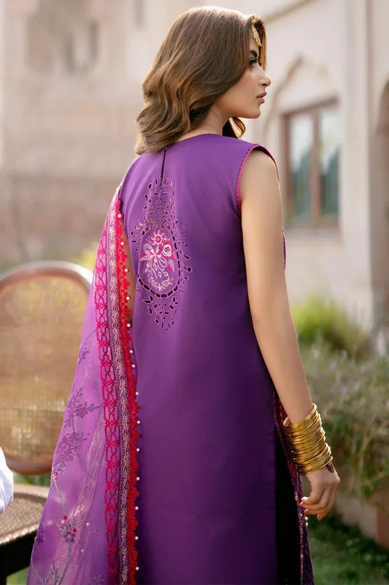 Bin Ilyas Luxury Lawn Embroidered 3 Piece Unstitched 404 - A - 3 Pieces Lawn - Zainabjees
