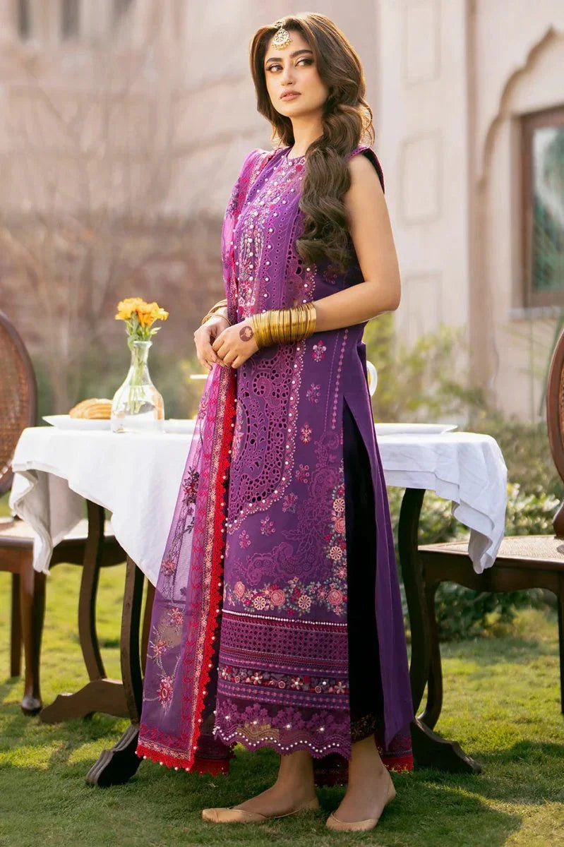 Bin Ilyas Luxury Lawn Embroidered 3 Piece Unstitched 404 - A - 3 Pieces Lawn - Zainabjees