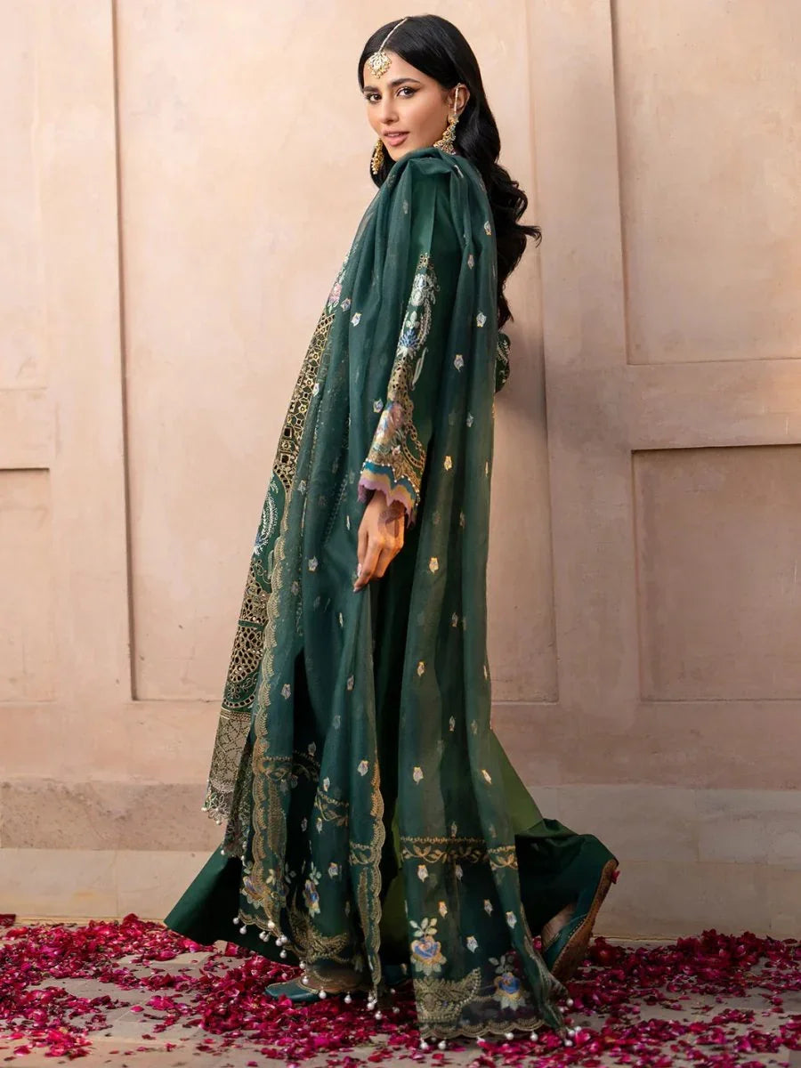 Bin Ilyas 407 - A Luxury 3 Piece Lawn Embroidered Unstitched - 3 Pieces Lawn - Zainabjees
