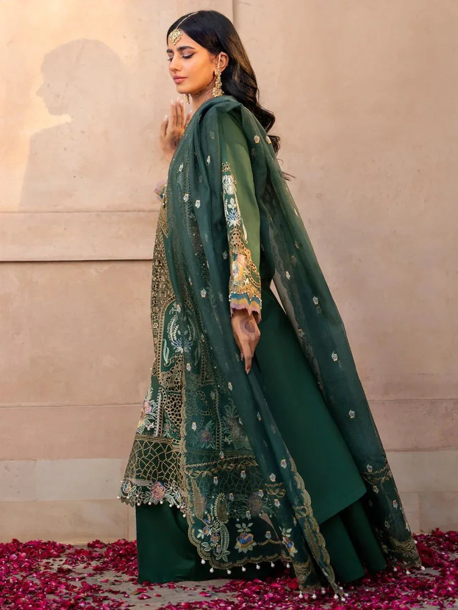 Bin Ilyas 407 - A Luxury 3 Piece Lawn Embroidered Unstitched - 3 Pieces Lawn - Zainabjees