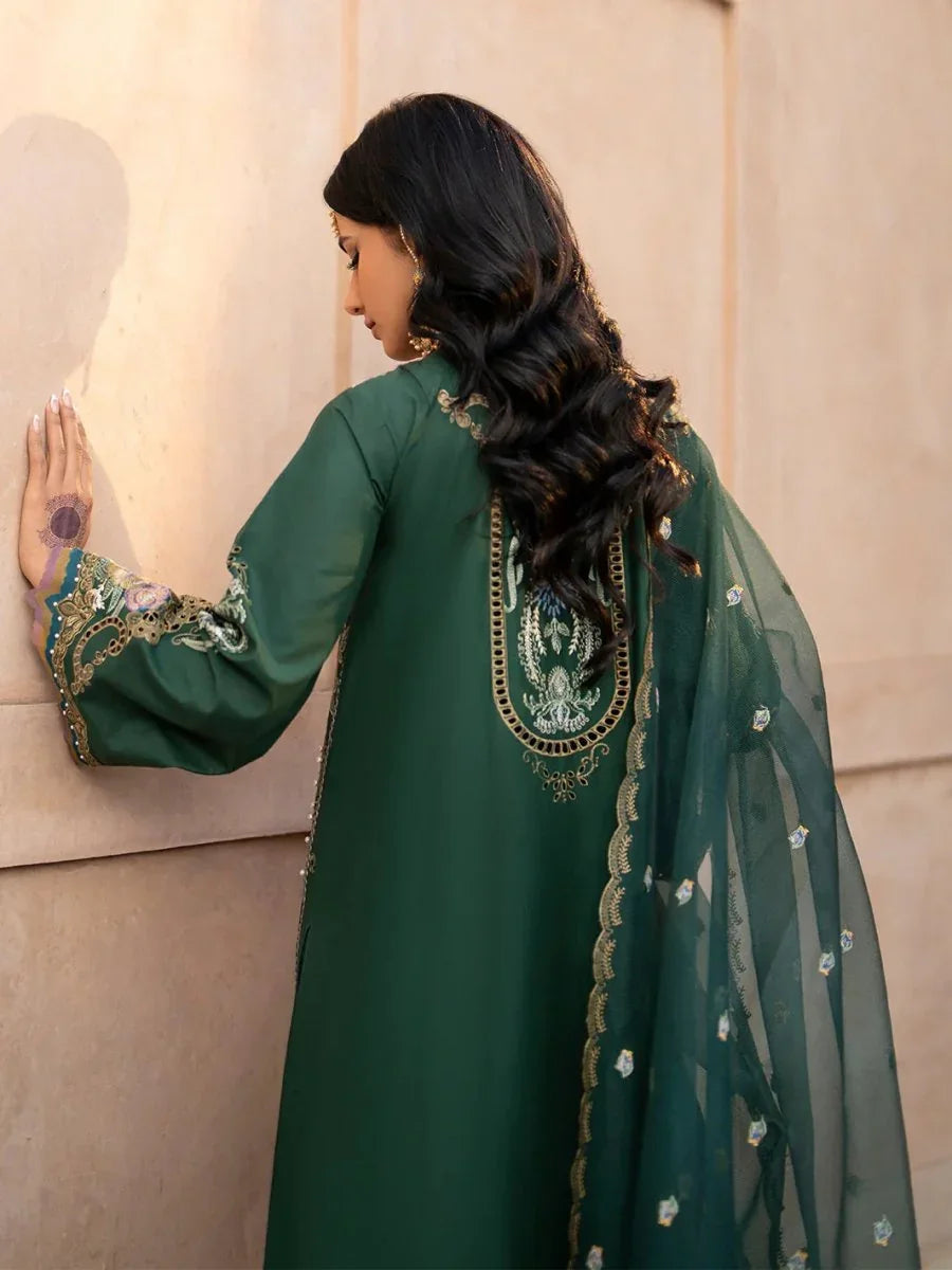 Bin Ilyas 407 - A Luxury 3 Piece Lawn Embroidered Unstitched - 3 Pieces Lawn - Zainabjees
