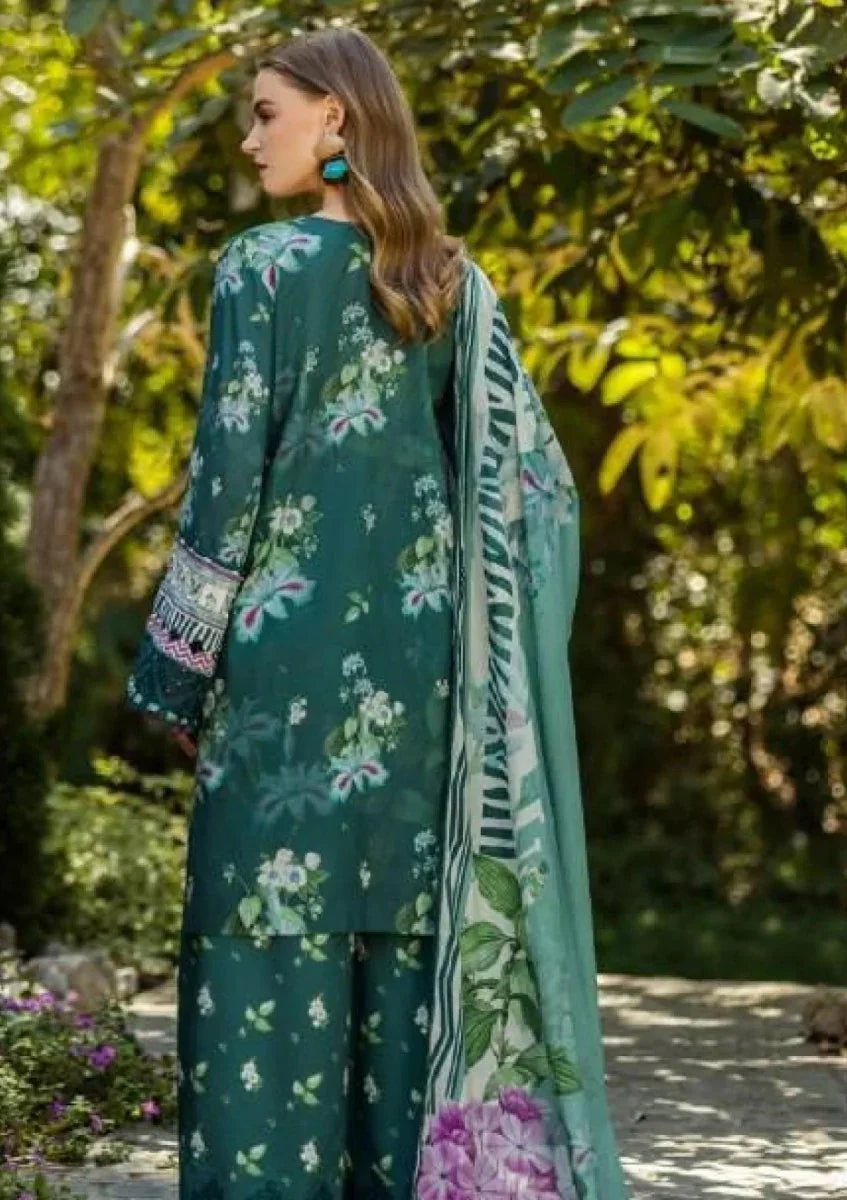 Elaf Lawn Embroidered Unstitched 3 Piece Jade Embrace - 3 Pieces Lawn - Zainabjees