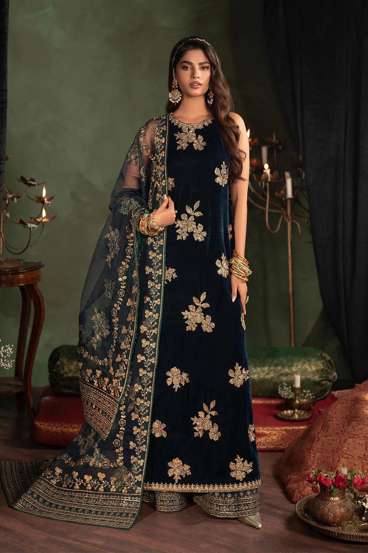 Iznik Luxury 9000 Micro Velvet Unstitched Embroidered Suits IV - 51 - 3 pieces Velvet - Zainabjees