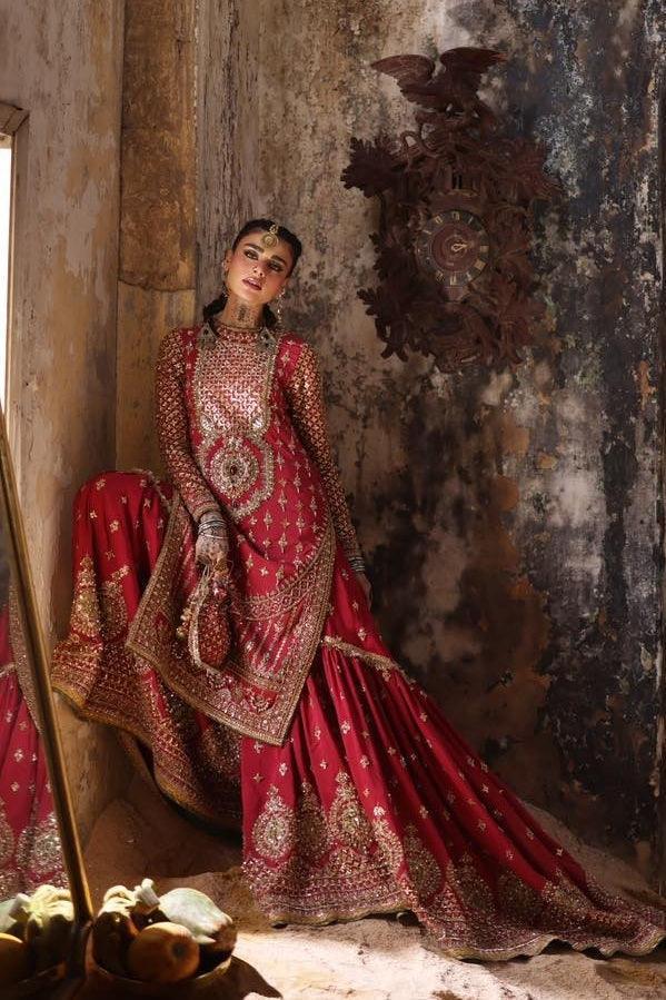 Moshsin Naveed Ranjha Orgnaza Hand Made Unstitched Collection Ruhi Begum - 3 Pieces Organza - Zainabjees