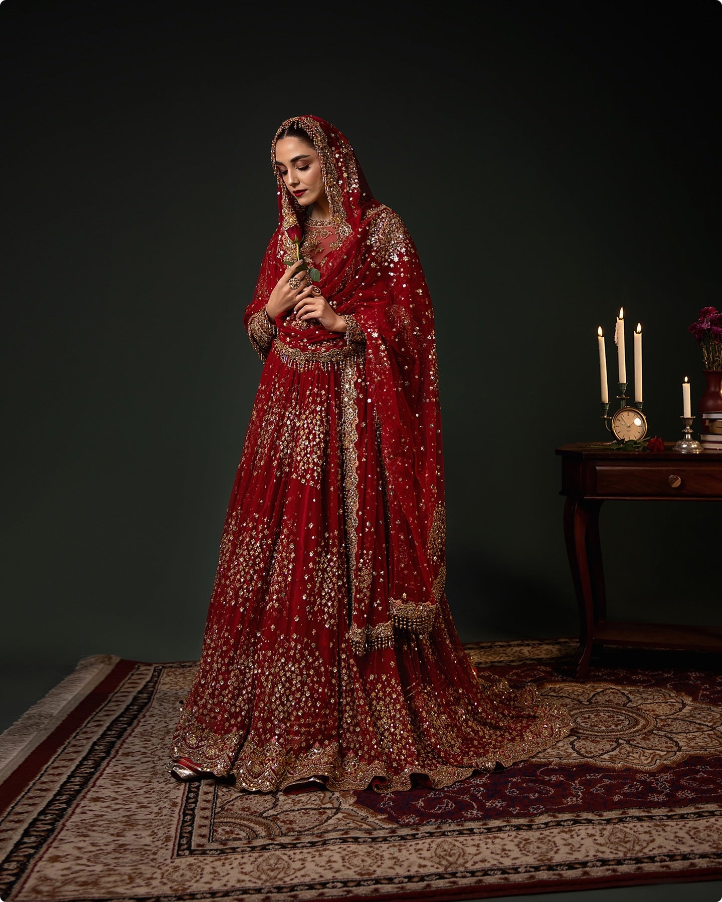 Ahmad Sultan AS-BRIDALS Fully Hand Emblishment Pure Chiffon Unstitched Collection  Sablette