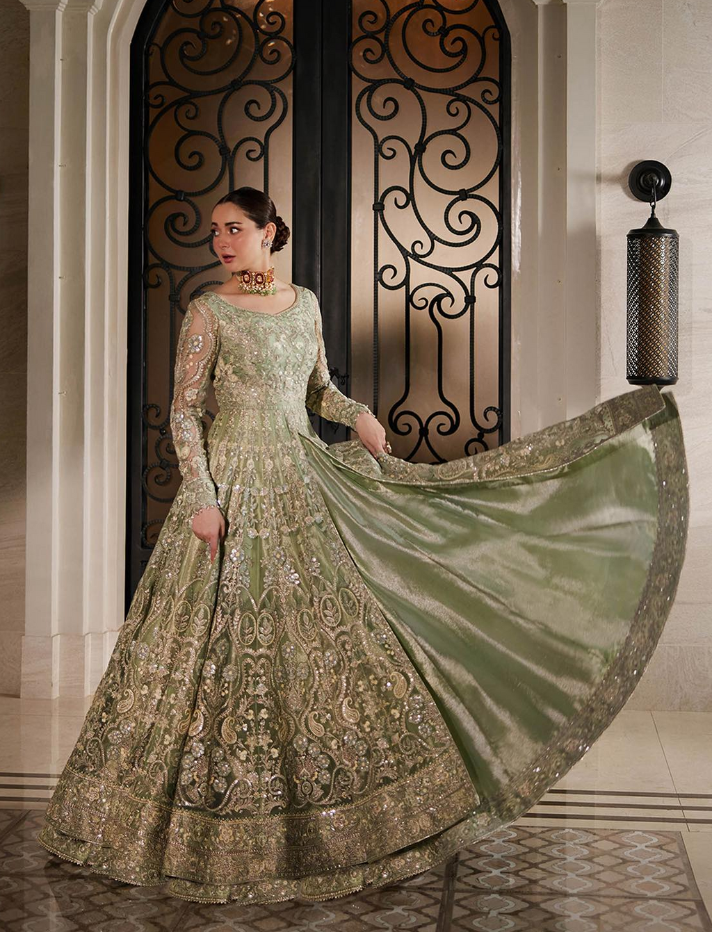 Faiza Saqlain Luxury Net Embroidered Collection Syene-07