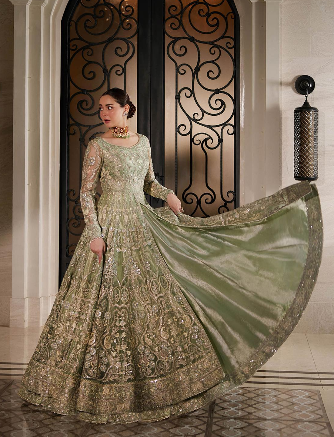 Faiza Saqlain Luxury Net Embroidered Collection Syene-07