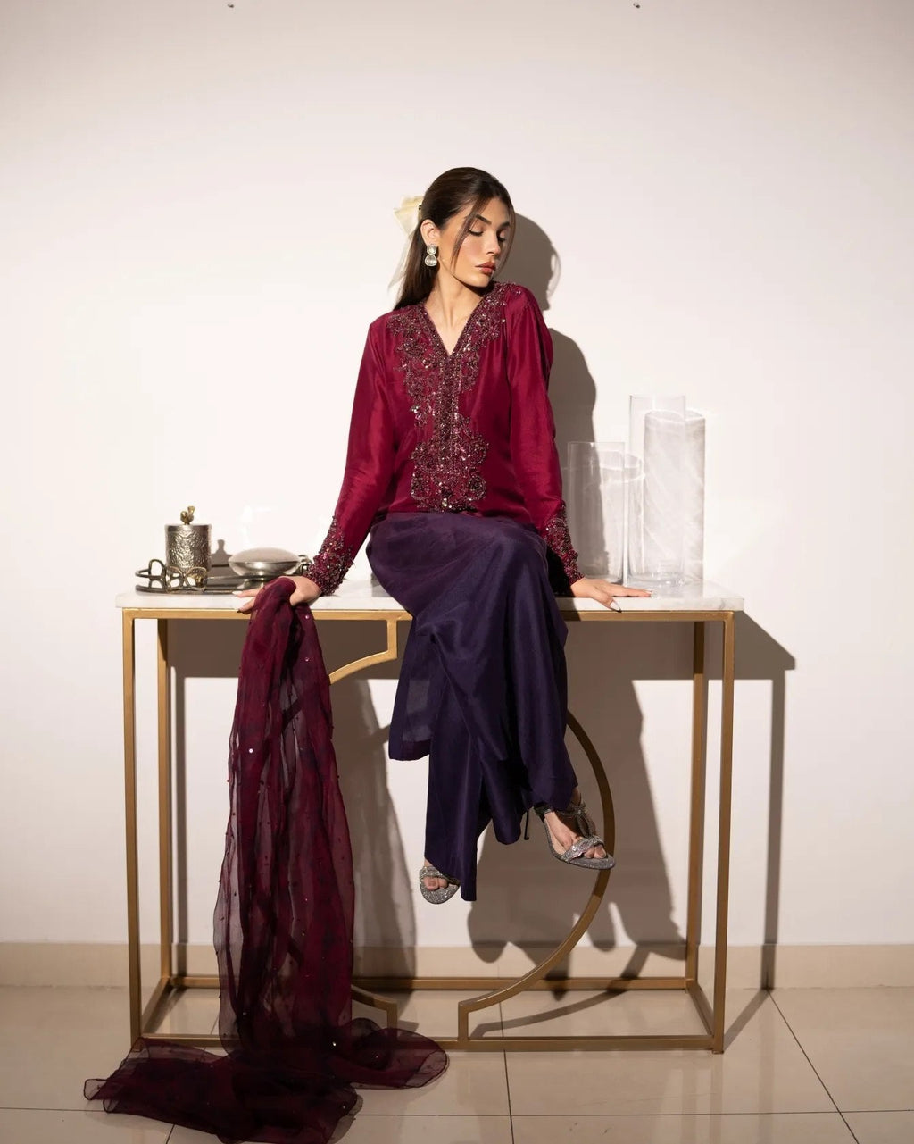 Kanwal Malik Luxury Hand Made Raw silk Collection AROHA