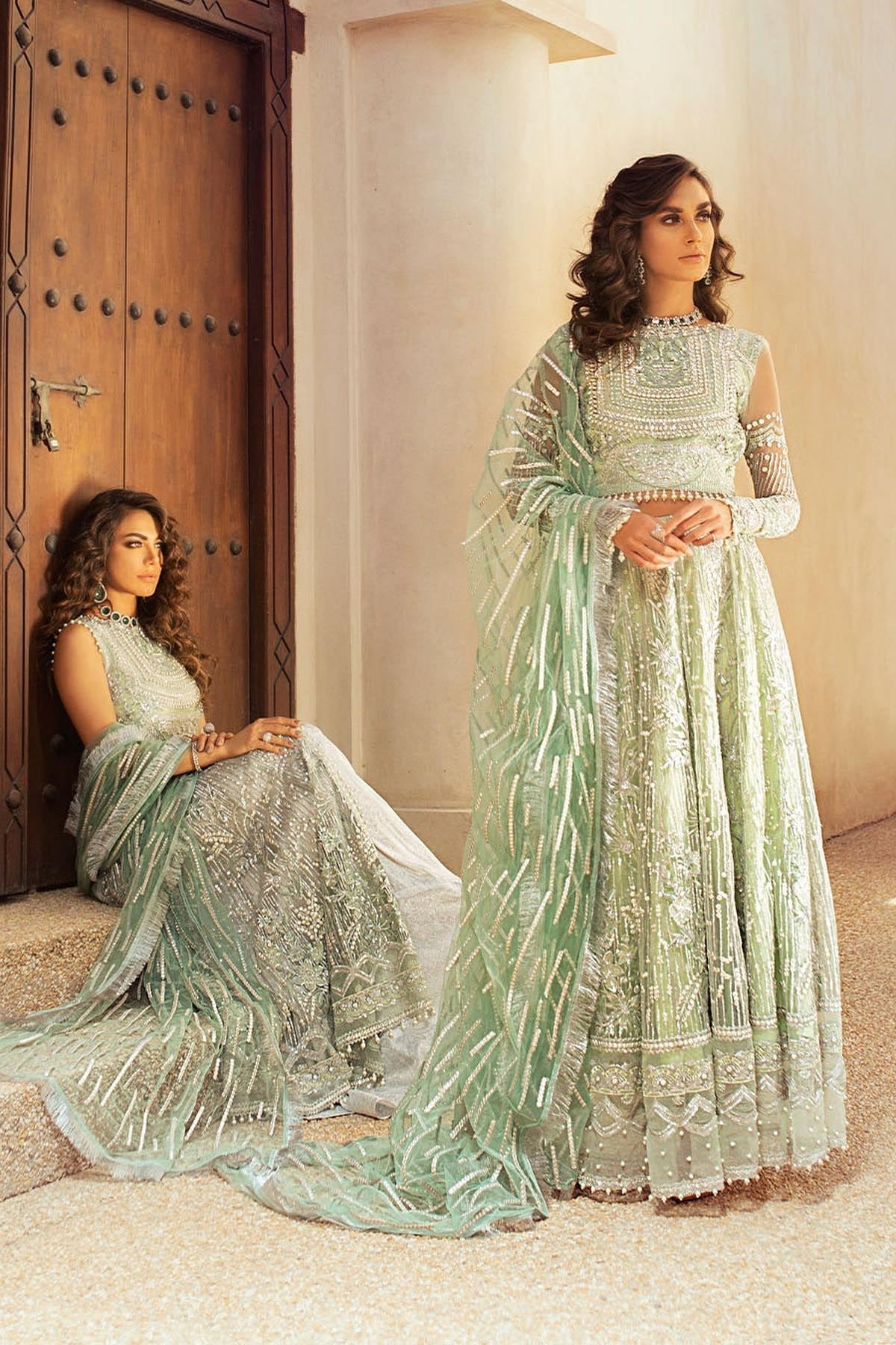 Mushq Luxury Net Embroidered Unstitched 3 Piece Ocean Wave MTL20-6