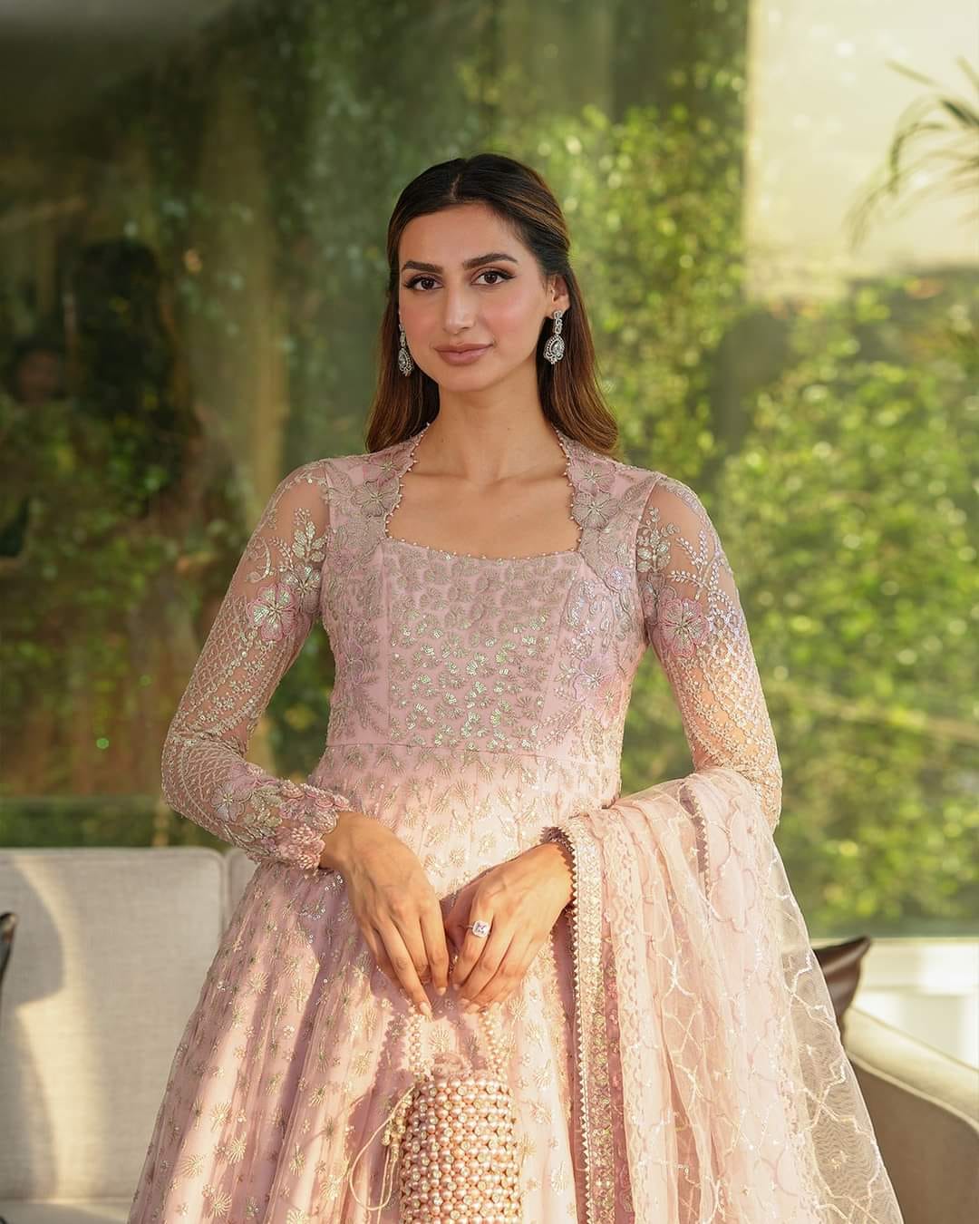 Faiza Saqlain Luxury Net Embroidered Unstitched With Hand Emblishment Ruzova-07