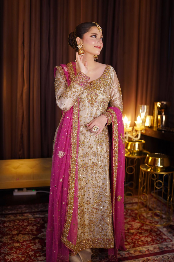 Haris Shakeel Mesuri Hand Embellished 3Pc Unstitched Wedding Collection