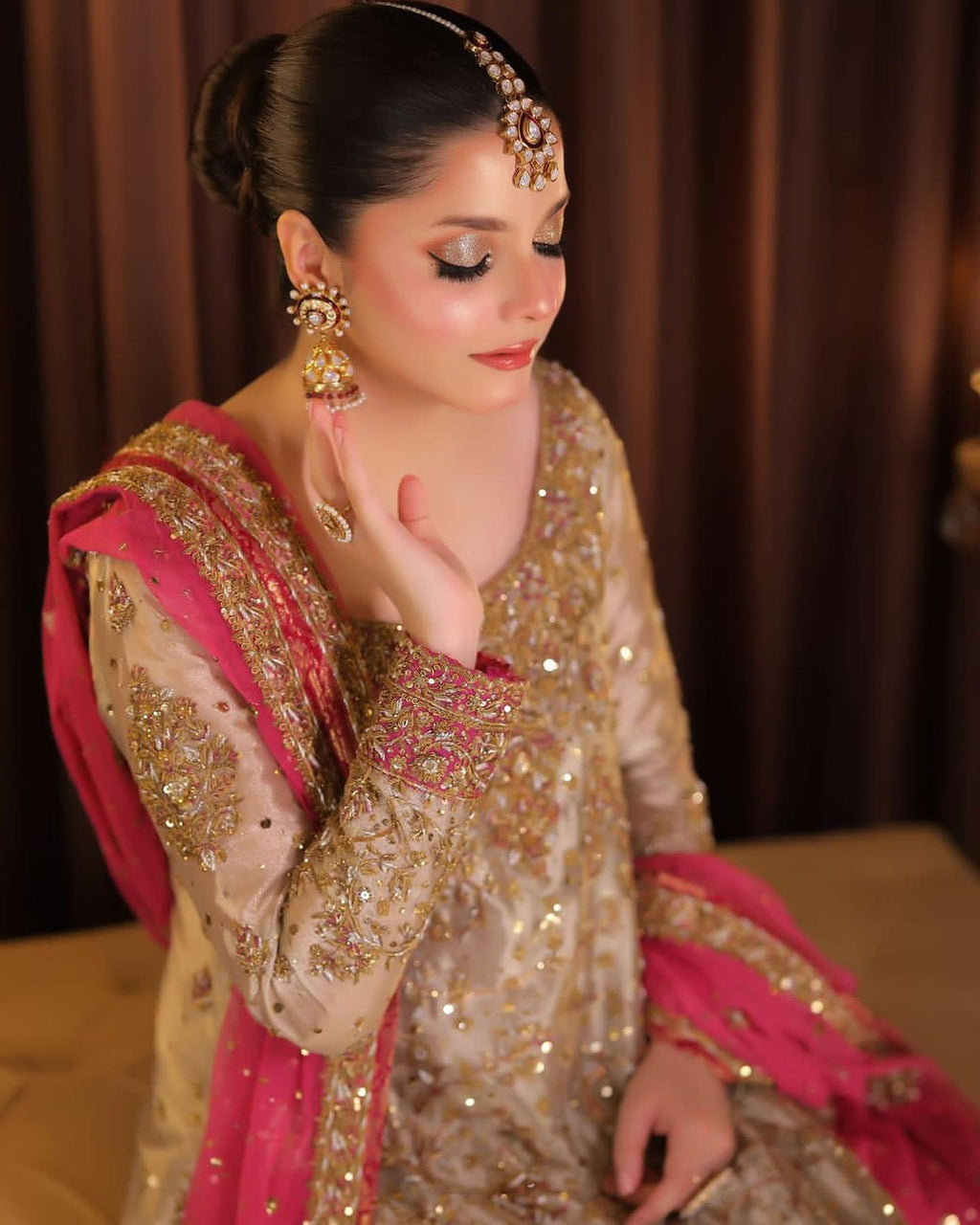 Haris Shakeel Mesuri Hand Embellished 3Pc Unstitched Wedding Collection