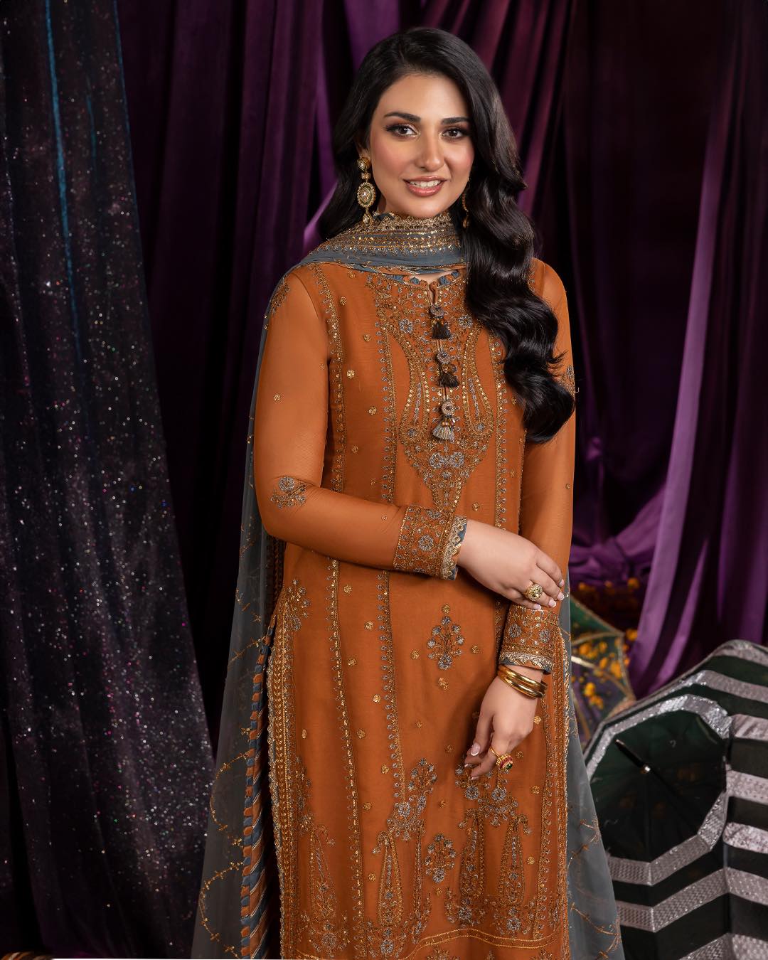 Asim Jofa Luxury Embroidered Chiffon Collection AJDA - 15