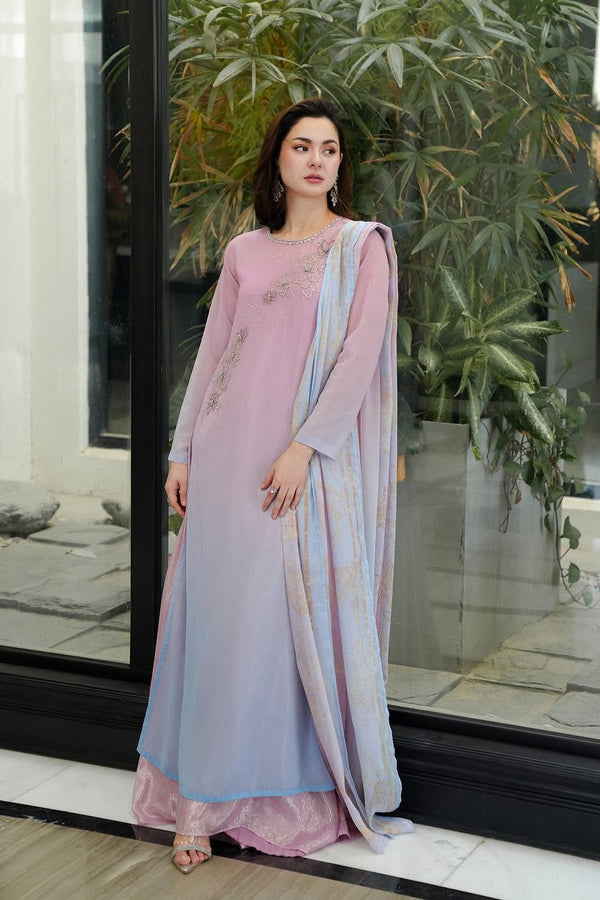 Anzaal Long Lulusar Luxury Chiffon Embroidered 3 Pc Unstitched Collection