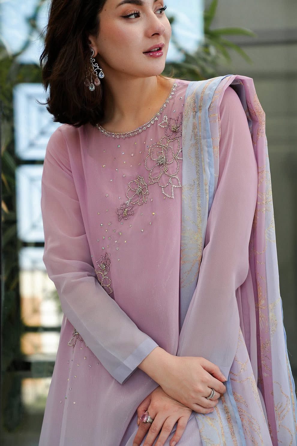 Anzaal Long Lulusar Luxury Chiffon Embroidered 3 Pc Unstitched Collection