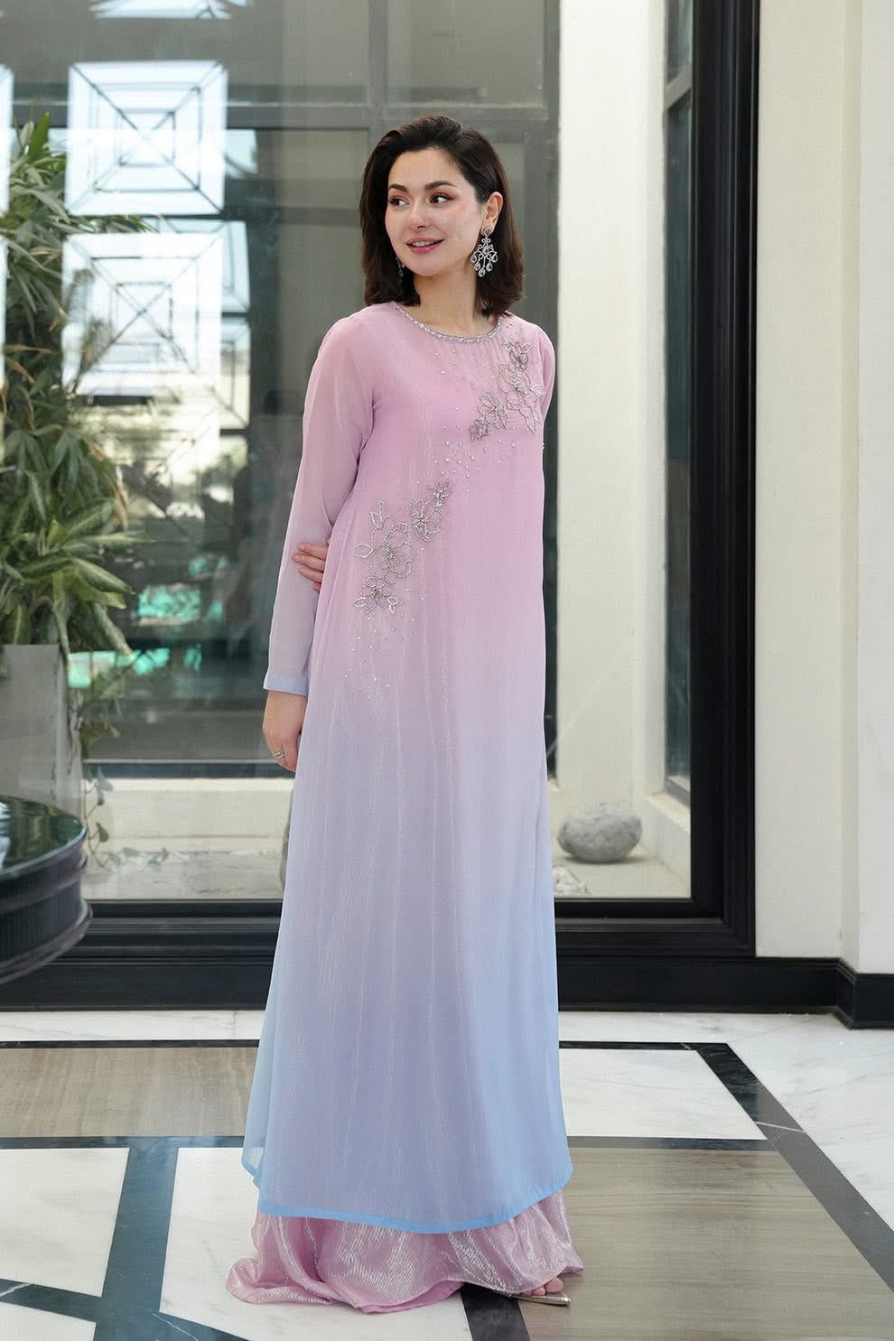 Anzaal Long Lulusar Luxury Chiffon Embroidered 3 Pc Unstitched Collection