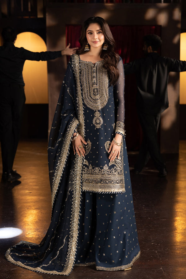 Asim Jofa Luxury Chiffon Embroidered Unstitched 3 Piece - AJFO-02