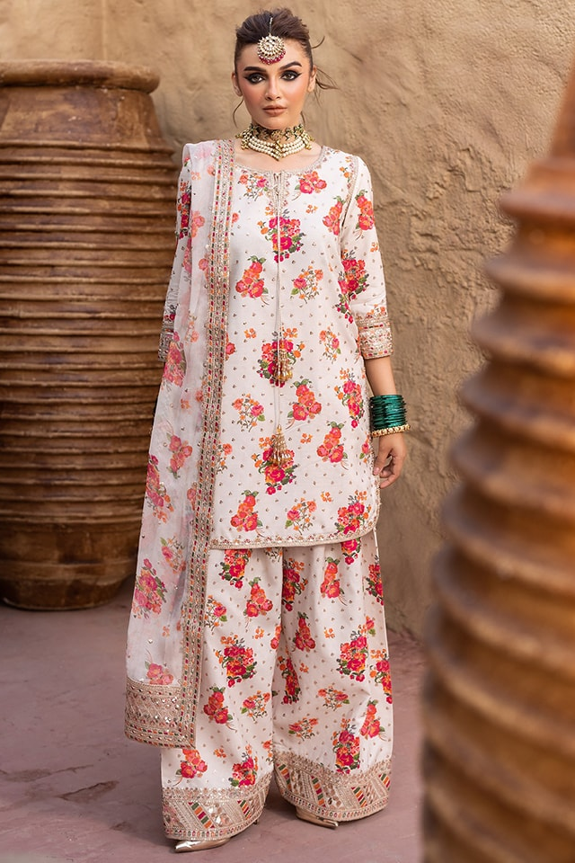 Charizma Crepe Silk Digital Print & Embroidered Collection CMA-5-071